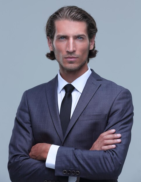 Face of confident young businessman