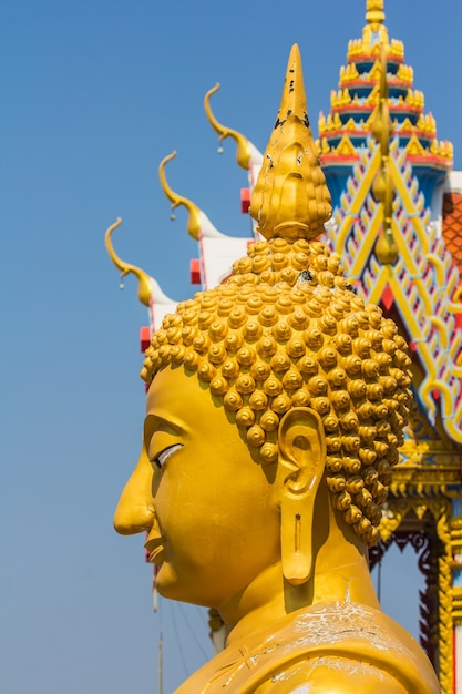 The face of the Golden Buddha.