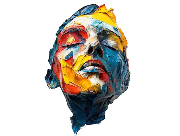 a face made of paint