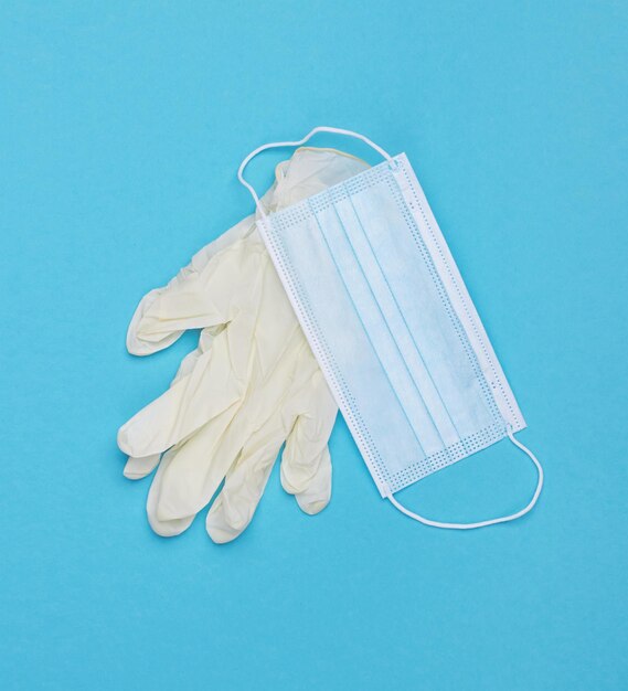 Face mask and latex gloves Coronavirus prevention medical surgical mask with latex protection gloves