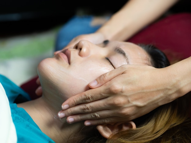 Face massage and treatment therapy