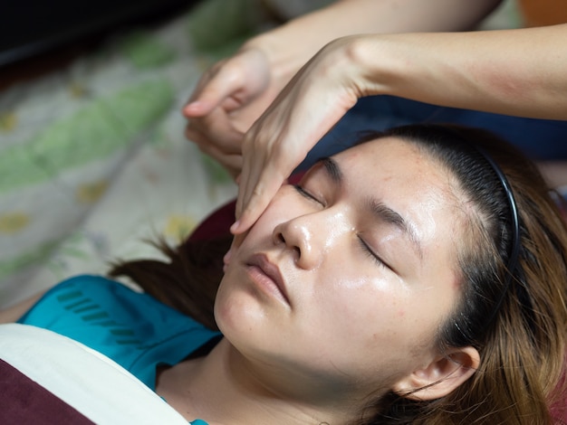 Photo face massage and treatment therapy