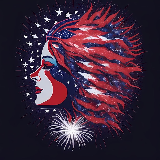 face painting related to independence day