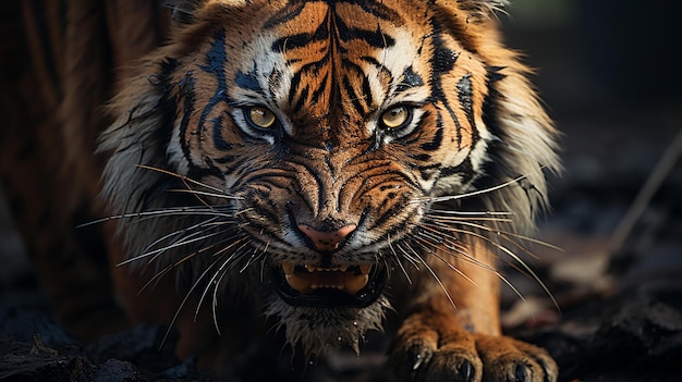 the face of a tiger