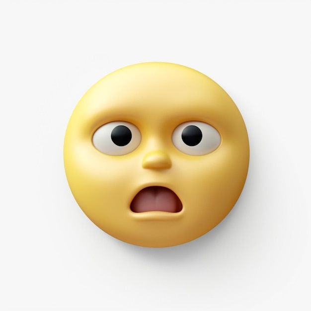 Face Without Mouth emoji on white background high quality