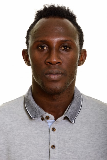 Face of young black African man