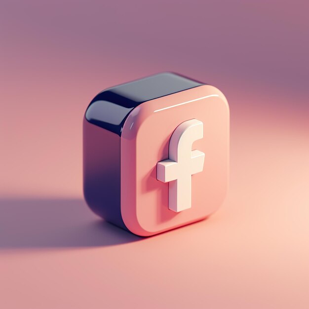 フェイスブック 3D アイコン ソーシャルメディア