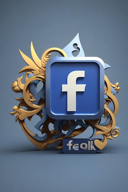 Foto facebook logo 3d foto ai generata