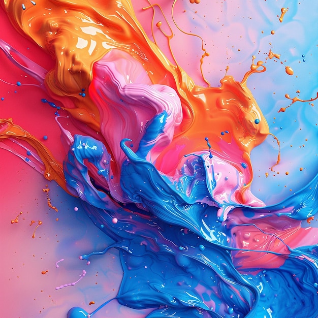 facebook cover for a branding agency with vibrant splashes of color and contrast background