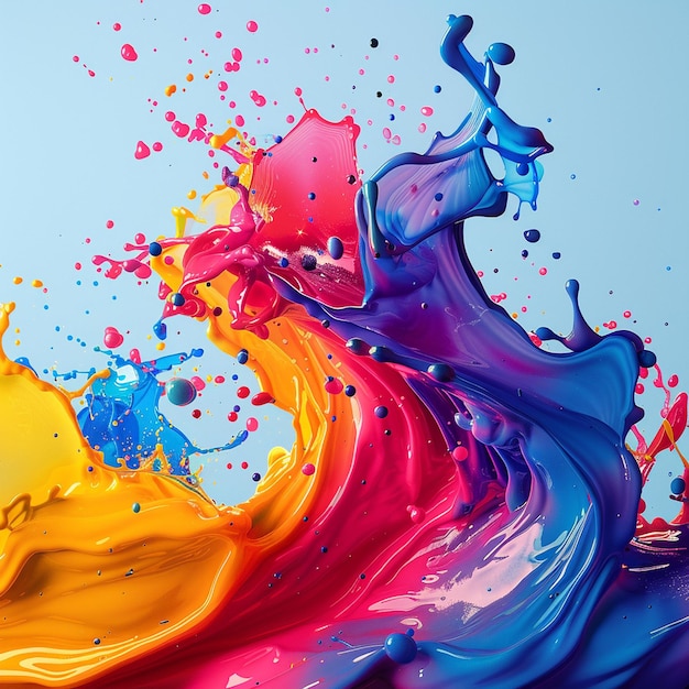 facebook cover for a branding agency with vibrant splashes of color and contrast background