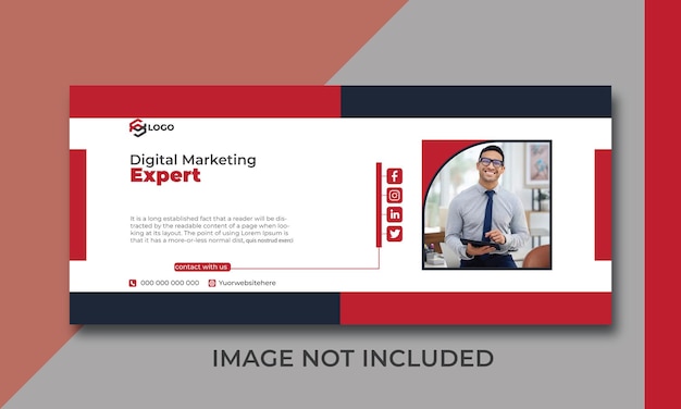 Facebook cover sjabloon Digitale marketing Agency sociale cover en web banner advertentie sjabloon