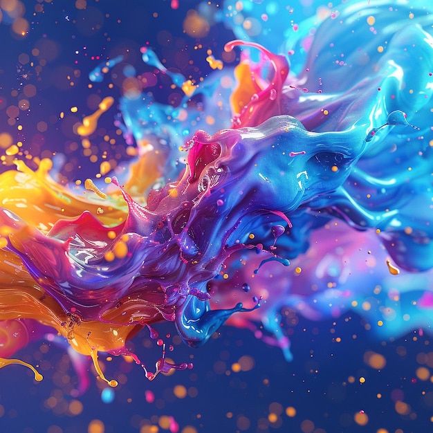 Facebook cover voor een brandingbureau met levendige splashes van kleur en contrast achtergrond