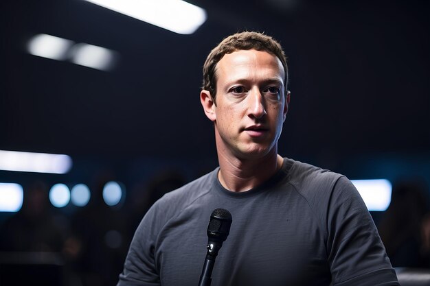 Photo facebook creator mark zuckerberg high regulation ai image