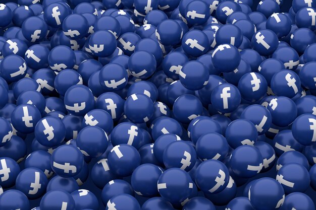 Facebook icon emoji 3d render