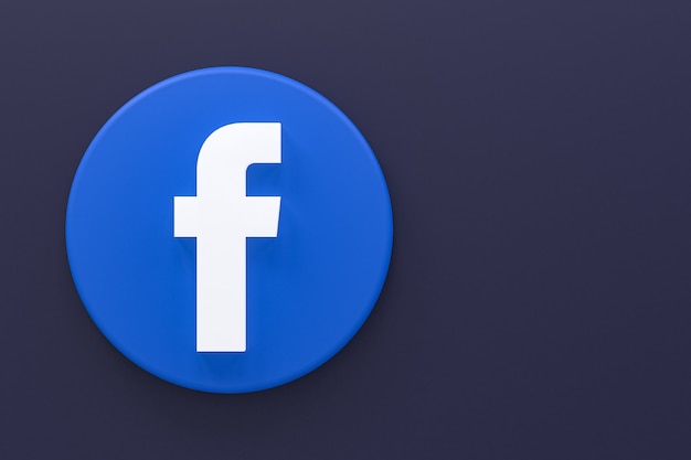 Facebook icon reactions emoji 3d render,social media symbol