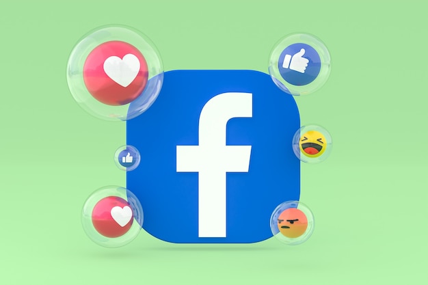 Facebook icon on screen smartphone or mobile phone 3d render