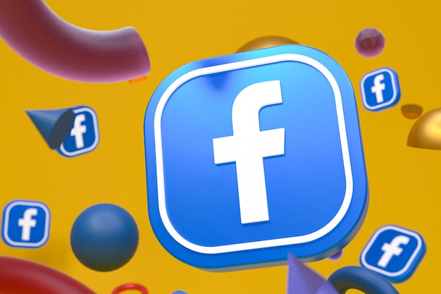 Логотип facebook ig на абстрактной геометрии