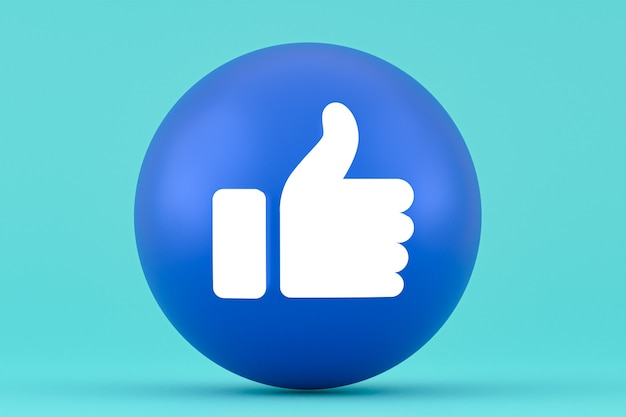 Facebook-reacties emoji renderen, social media ballonsymbool met facebook pictogrammen patroon