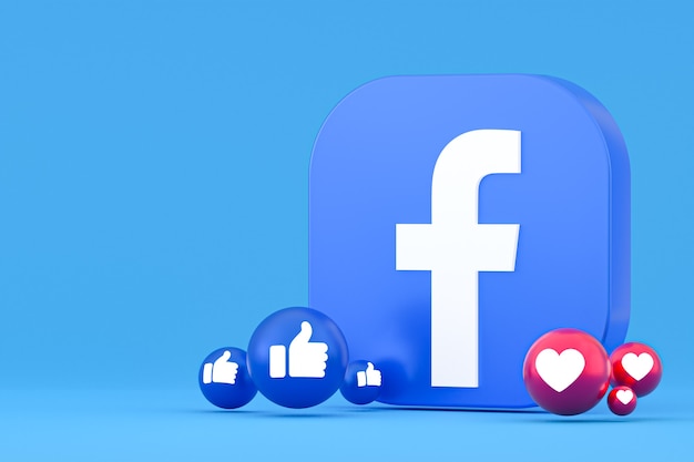 Facebook-reactiesemoji, social media ballonsymbool met facebookpictogrammenpatroon