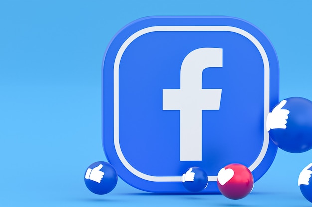 Facebook-reactiesemoji, social media ballonsymbool met facebookpictogrammenpatroon