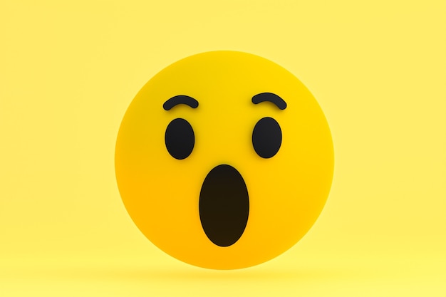 Facebook reactions emoji 3d render,social media   symbol  