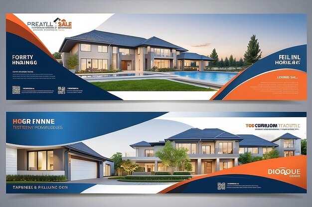 Photo facebook timeline cover photo template design for real estate business