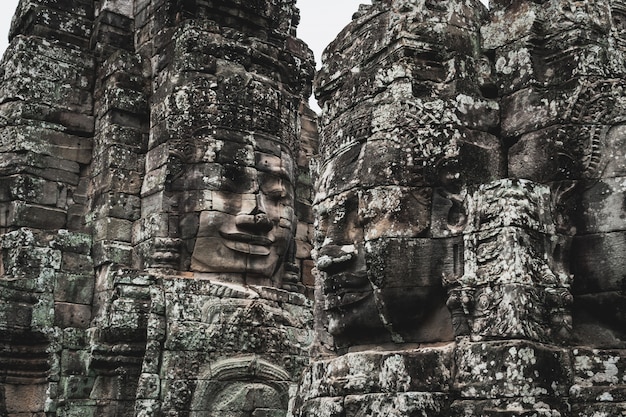 Faces of Bayon temple in Angkor Thom