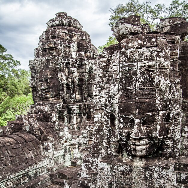Faces of Buddha in Bayon temple, Angkor Wat, Cambodia