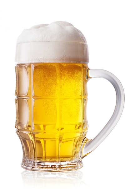 Photo faceted light beer mug