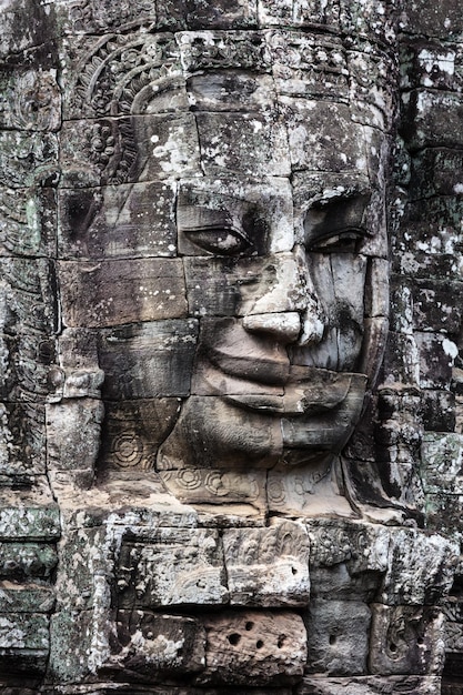 Facial image in temple of Bayon