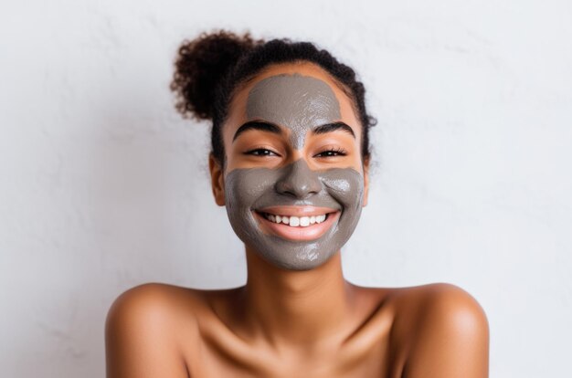 facial mask and beauty skin care concept