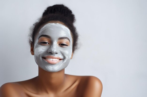 facial mask and beauty skin care concept