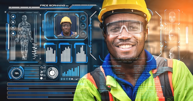 Facial recognition technology for industry worker to access machine control