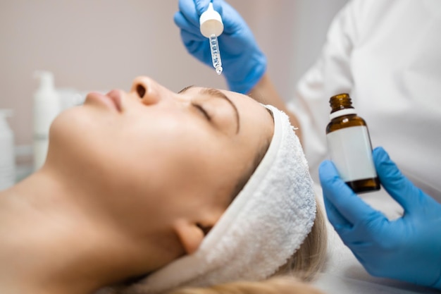 Facial treatment and skincare concept