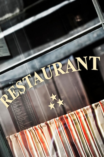 facing a french bistro
