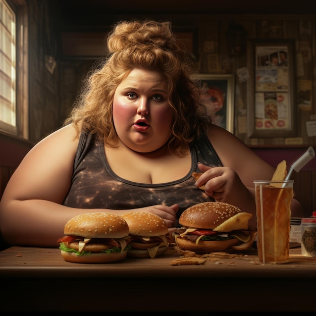 厳しい真実に直面する過体重のアメリカ人女性が食事中毒と闘う闘い