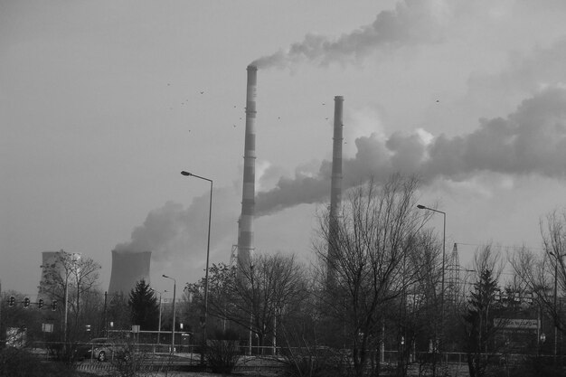 Factory against sky