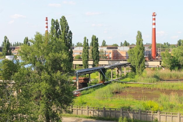 Factory building in Kremenchug, Ukraine