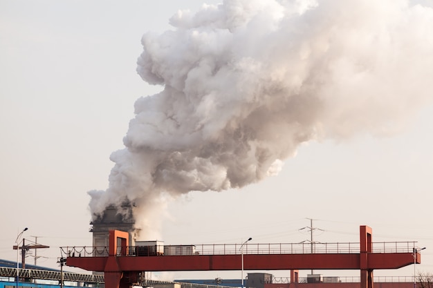 Factory chimney making air pollution