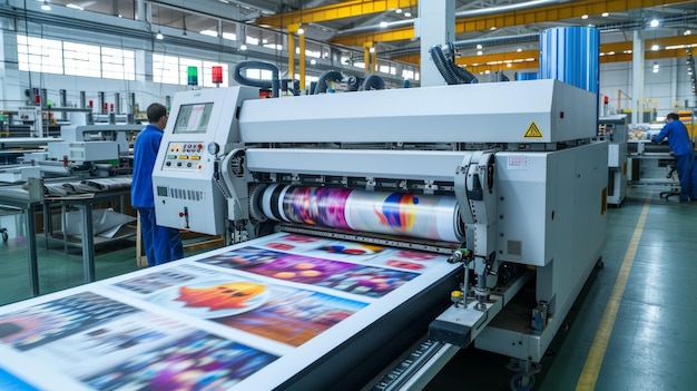 Photo factory printing press workers