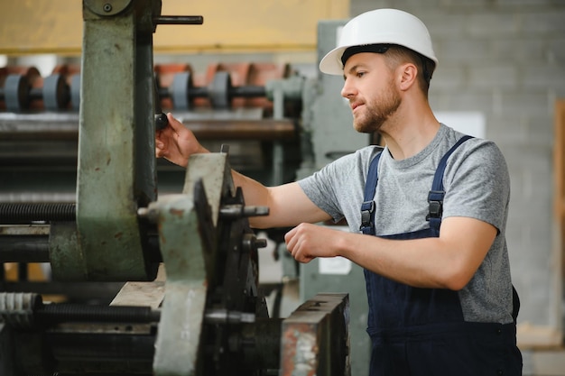 Factory worker Man working on the production line