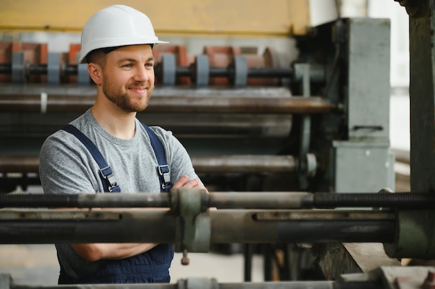 Factory worker Man working on the production line