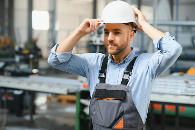 Factory worker Man working on the production line