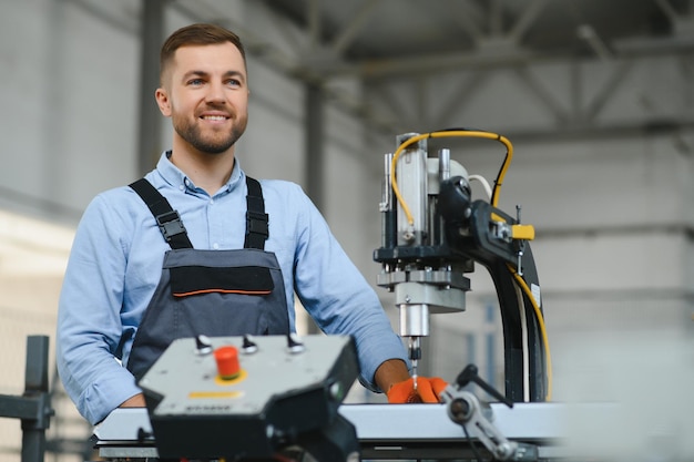 Factory worker Man working on the production line