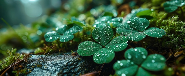 Faded Clover Leaf achtergrond St Patricks HD achtergrond behang Desktop behang