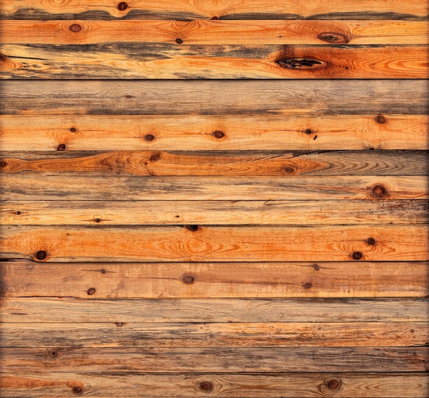 Faded Orange Planks Vintage Wall Detail