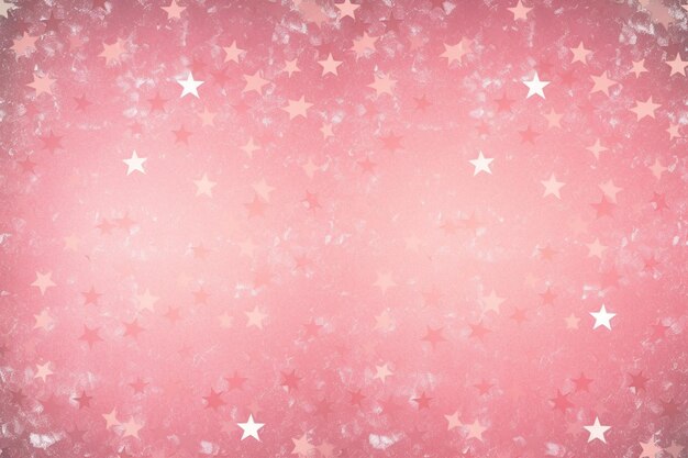 A faded pink background with white stars