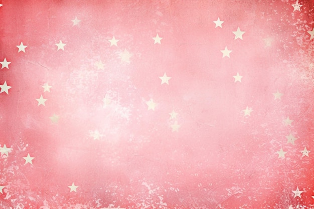 A faded pink background with white stars