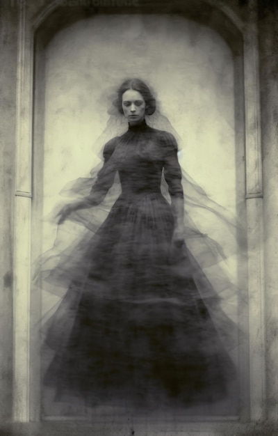 Fading Beauty A Surreal Victorian Starlet Captured in High Contrast Black and White Sketch