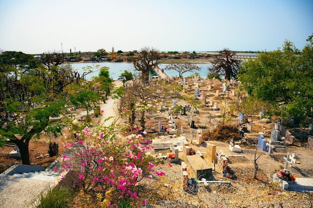 Fadiouth Shell Island-begraafplaats in Senegal